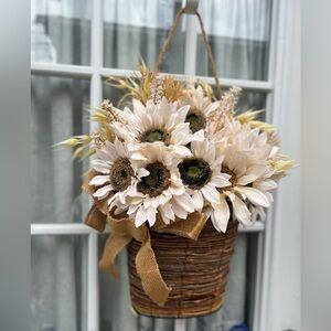 Fall Door Basket Wreath